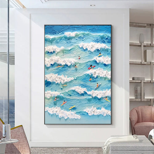 3D-Textured Art | Tiny Wave Surfers