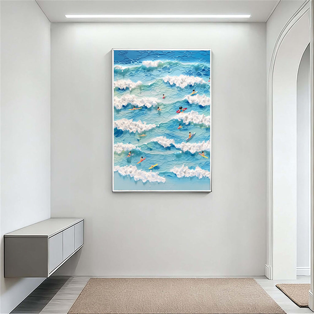 3D-Textured Art | Tiny Wave Surfers
