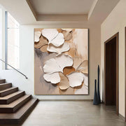 3D-Textured Art | Ginkgo Leaf Relief