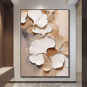 3D-Textured Art | Ginkgo Leaf Relief
