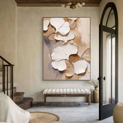 3D-Textured Art | Ginkgo Leaf Relief
