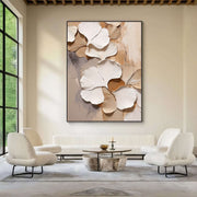 3D-Textured Art | Ginkgo Leaf Relief