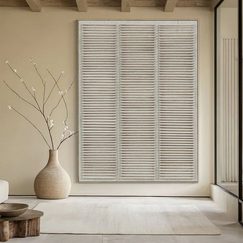 3D-Textured Art | Linear Striped Relief