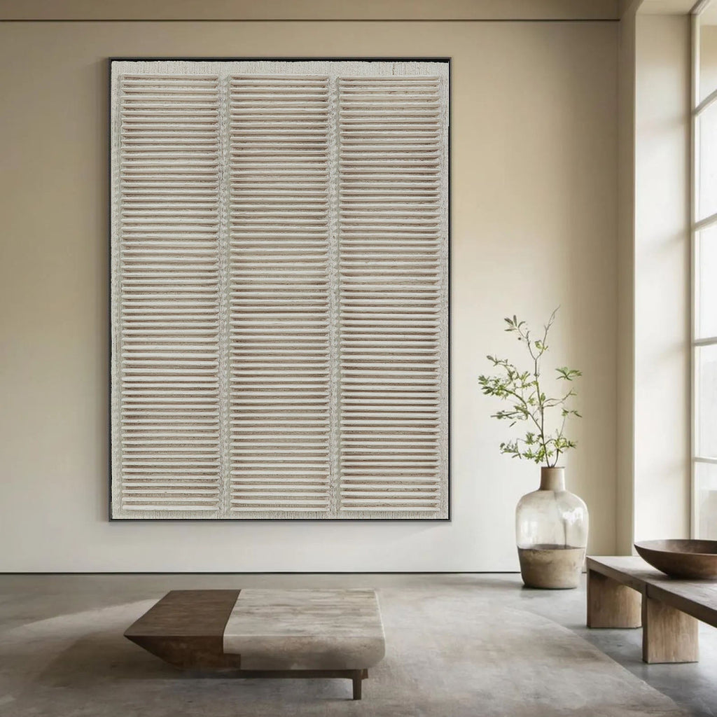 3D-Textured Art | Linear Striped Relief