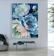 Contemporary Luxe Art | Sapphire Gold Flow