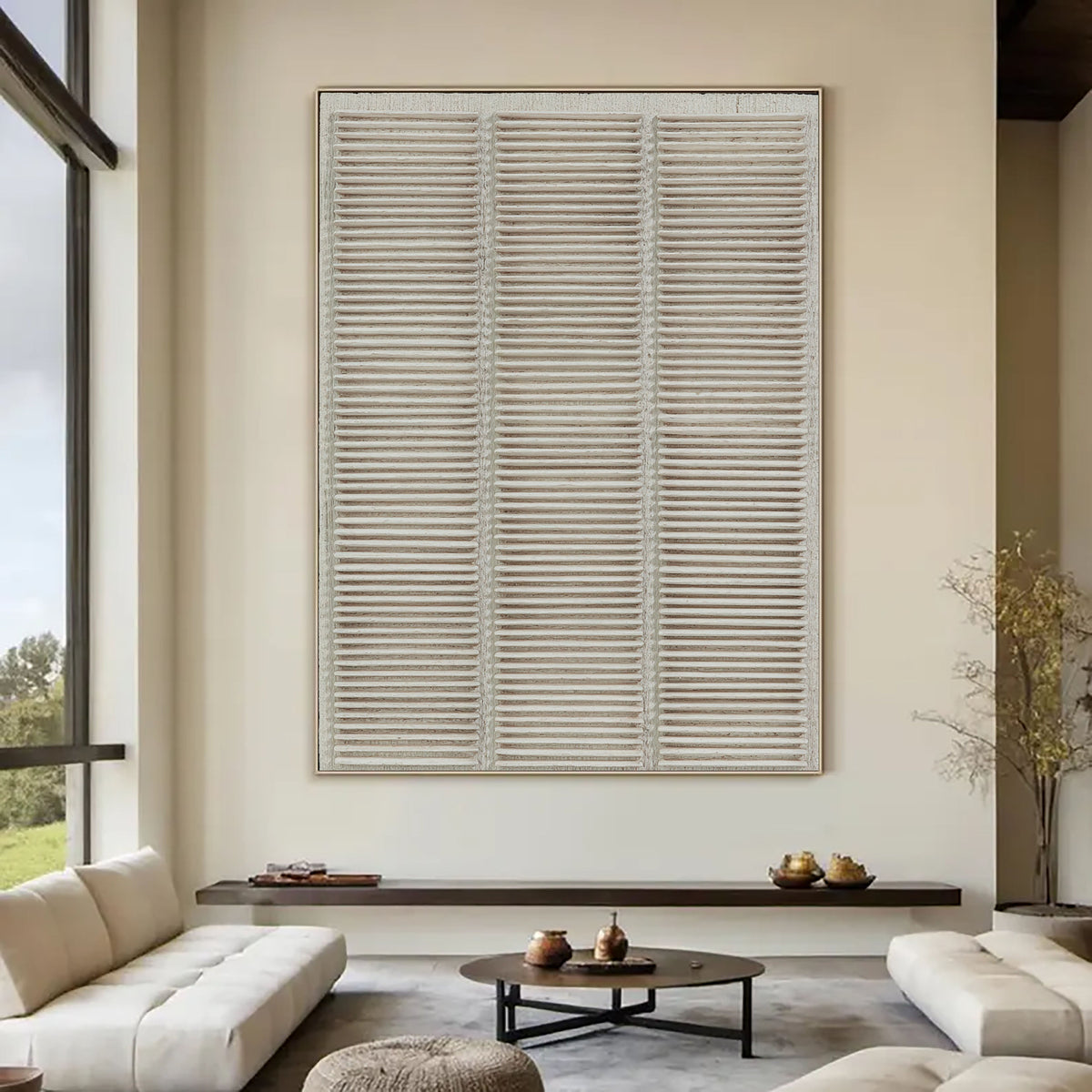 3D-Textured Art | Linear Striped Relief