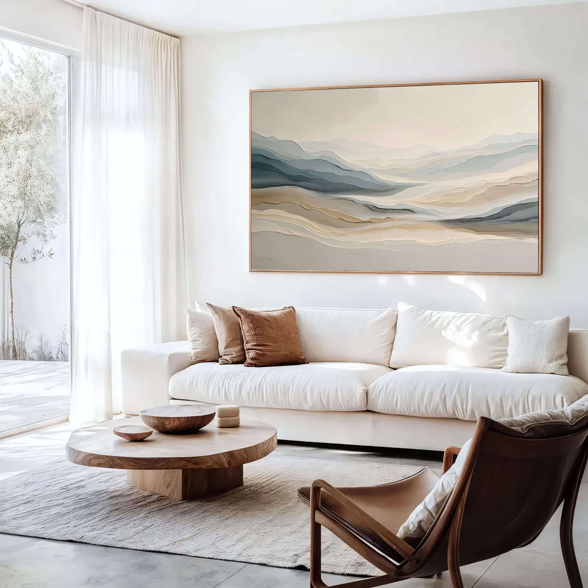 3D-Textured Art | Soft Layered Peaks