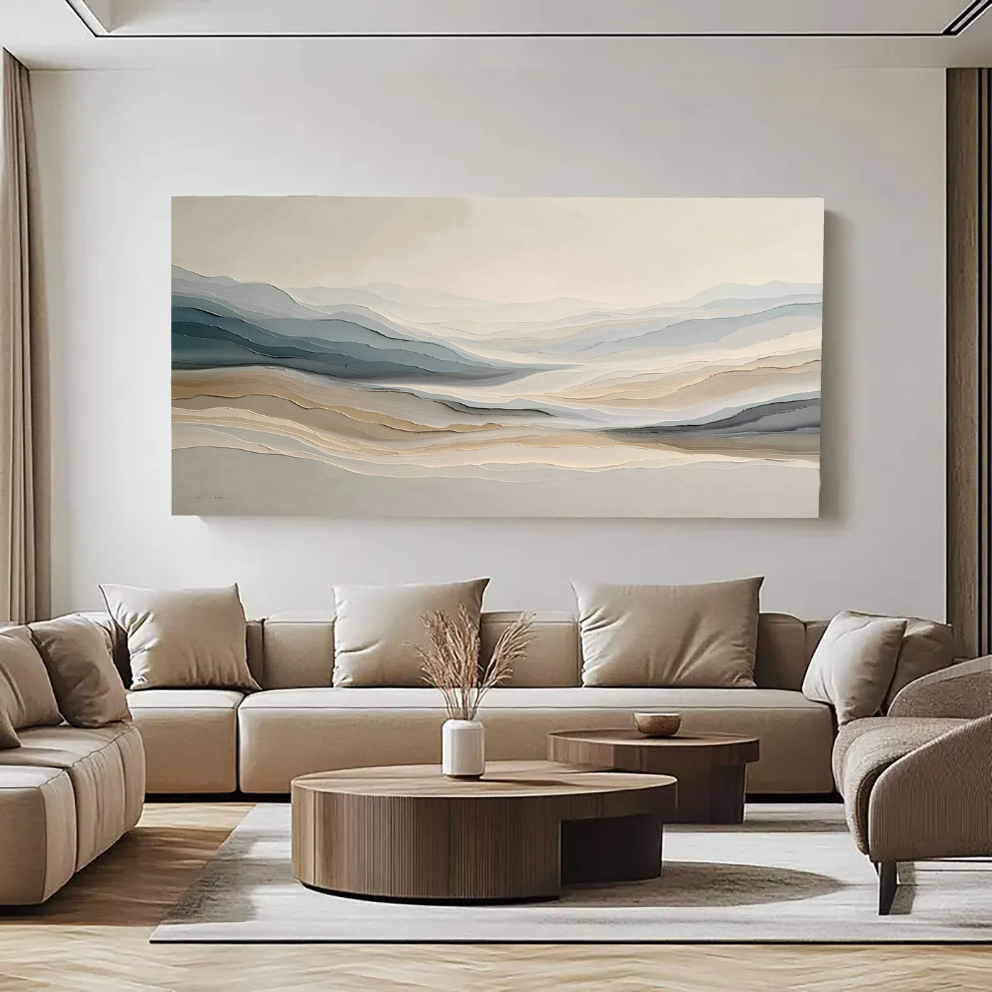 3D-Textured Art | Soft Layered Peaks