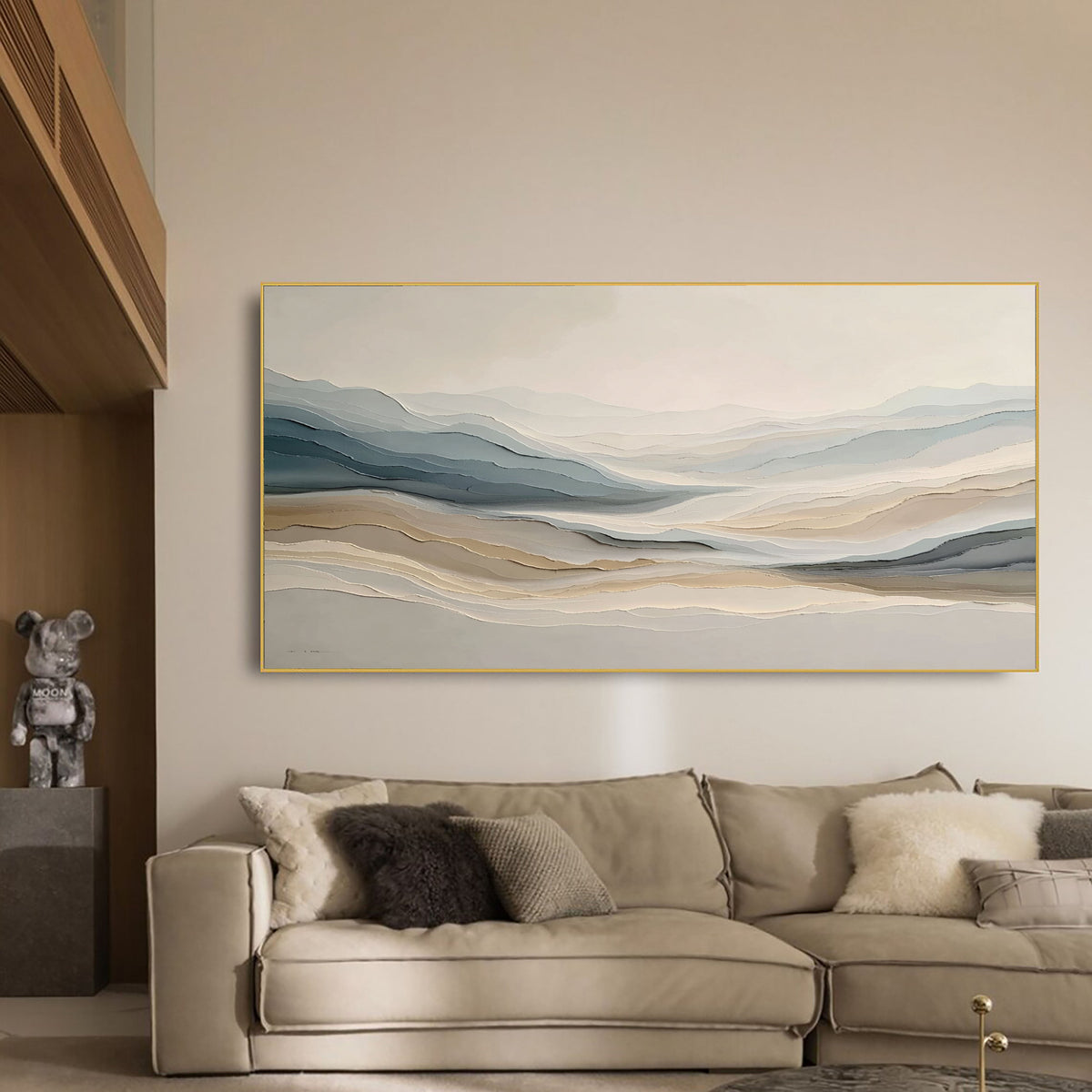 3D-Textured Art | Soft Layered Peaks