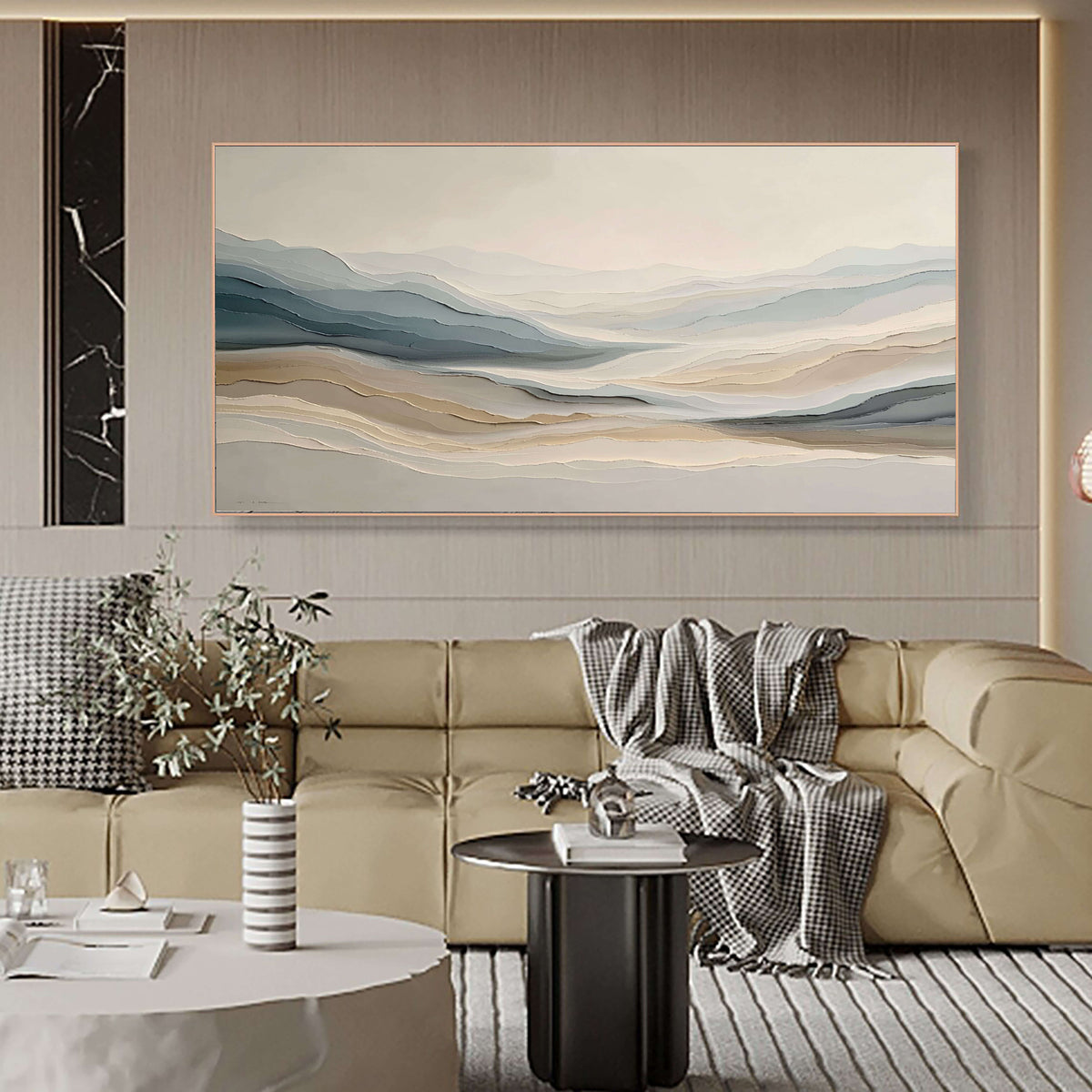 3D-Textured Art | Soft Layered Peaks