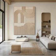 3D-Textured Art | Geometric Arch Relief