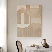 3D-Textured Art | Geometric Arch Relief