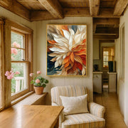3D-Textured Art | Warm Petal Relief