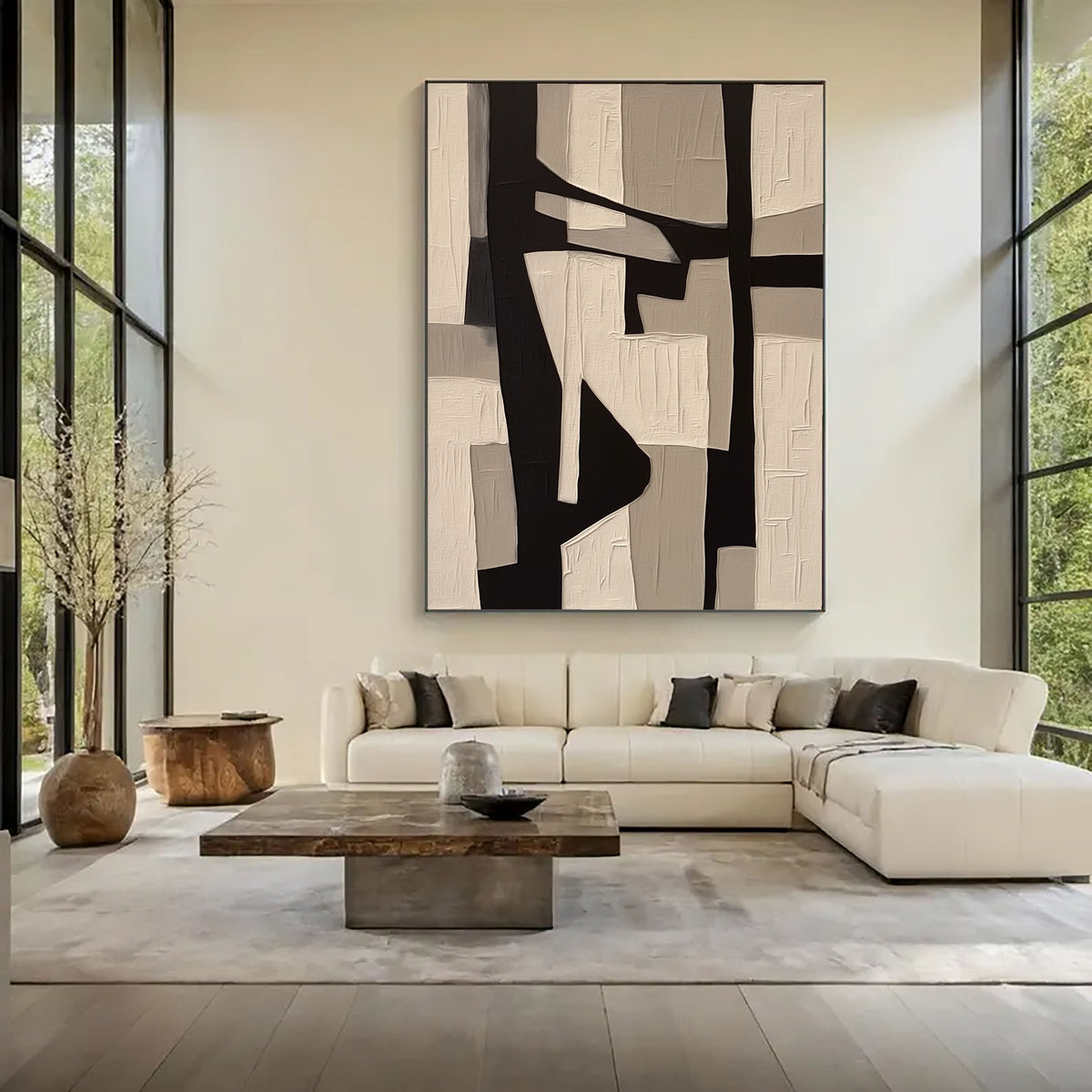 Abstract Art | Neutral Block Flow