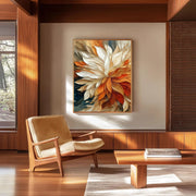 3D-Textured Art | Warm Petal Relief