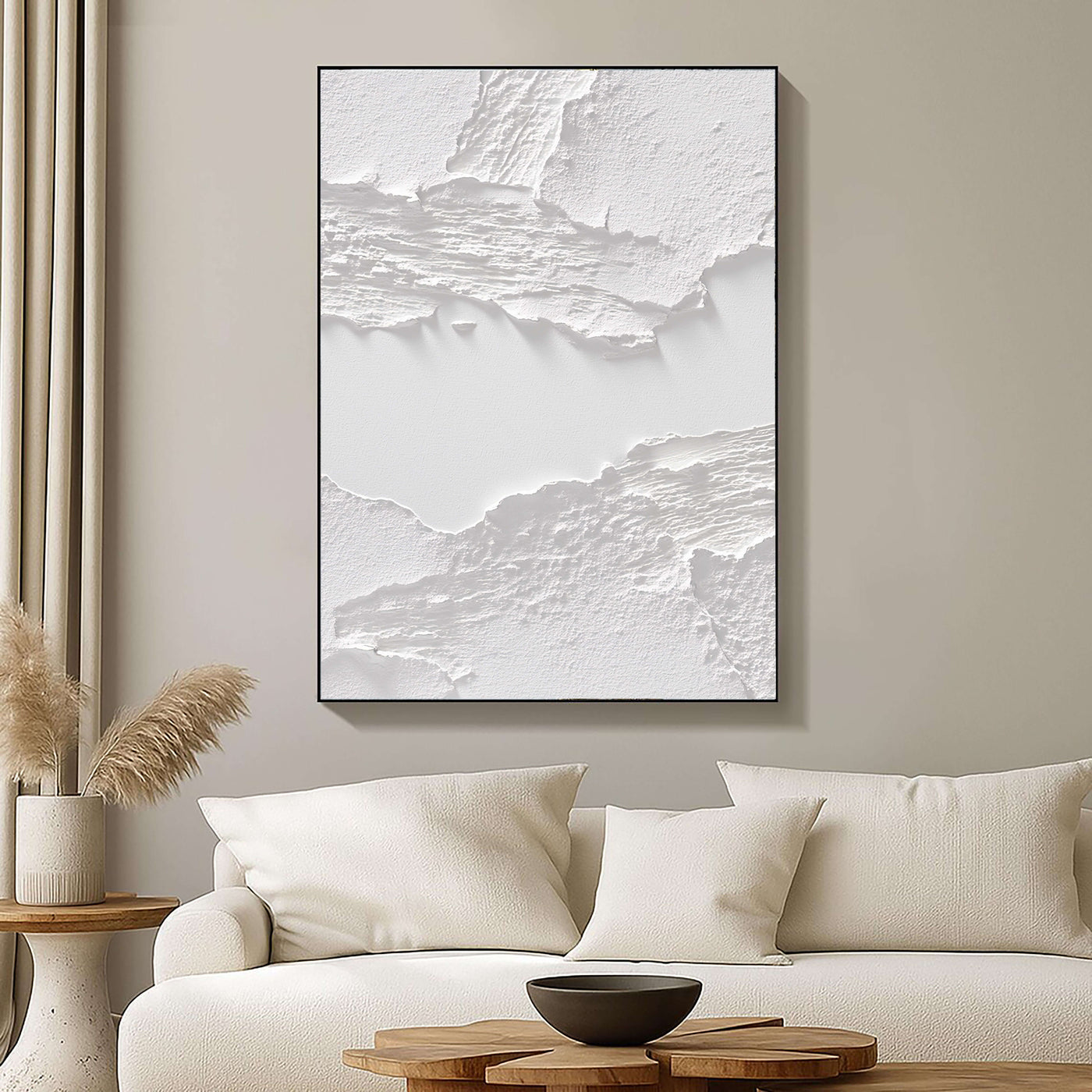 3D-Textured Art | White Layered Peel