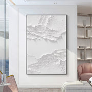 3D-Textured Art | White Layered Peel