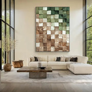 3D-Textured Art | Timber Gradient Blocks