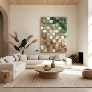 3D-Textured Art | Timber Gradient Blocks
