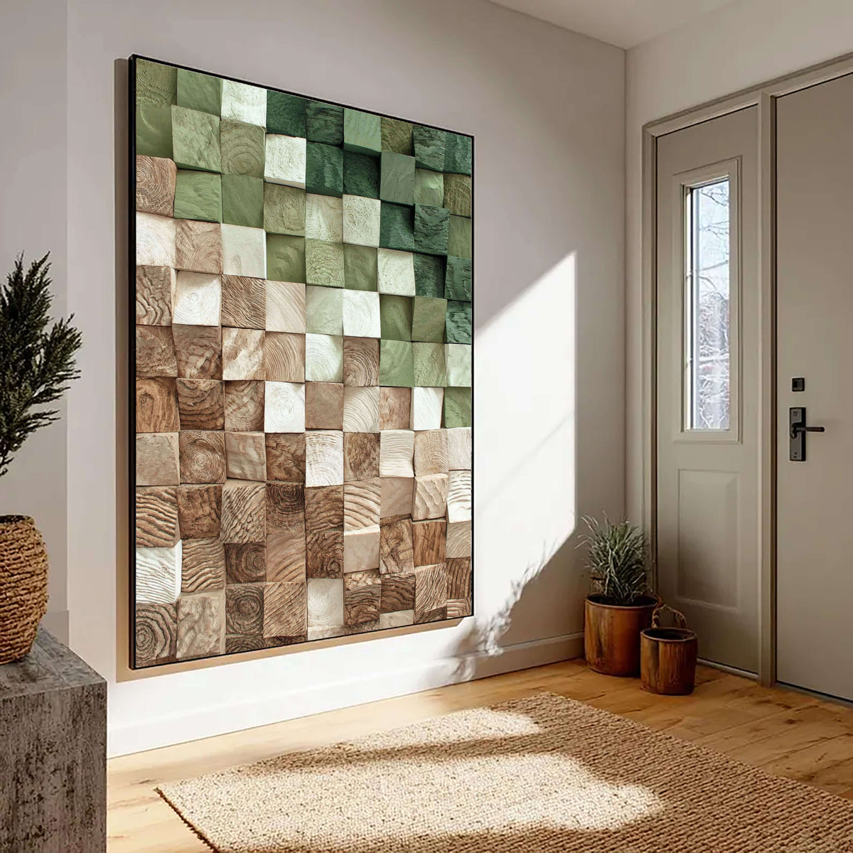 3D-Textured Art | Timber Gradient Blocks