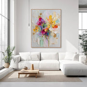 3D-Textured Art | Vibrant Petal Impasto