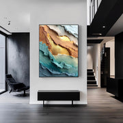 3D-Textured Art | Gilded Layered Strata