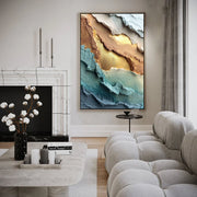 3D-Textured Art | Gilded Layered Strata