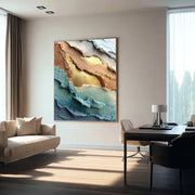 3D-Textured Art | Gilded Layered Strata