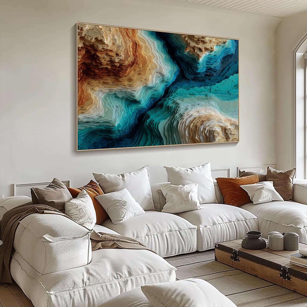 3D-Textured Art | Strata Canyon Relief
