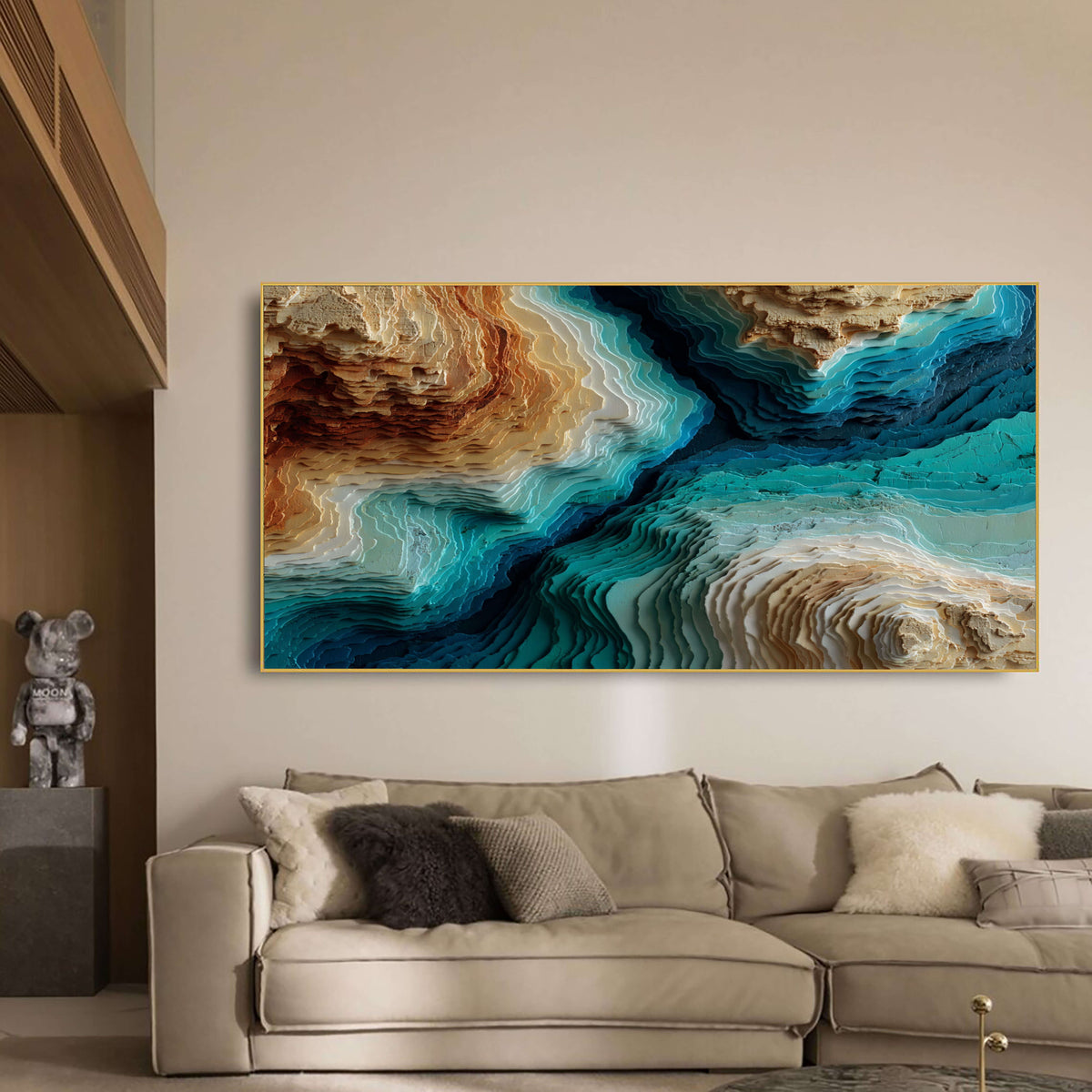 3D-Textured Art | Strata Canyon Relief