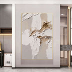 3D-Textured Art | Neutral Gold Vein