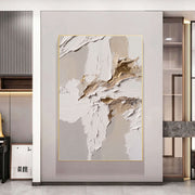 3D-Textured Art | Neutral Gold Vein
