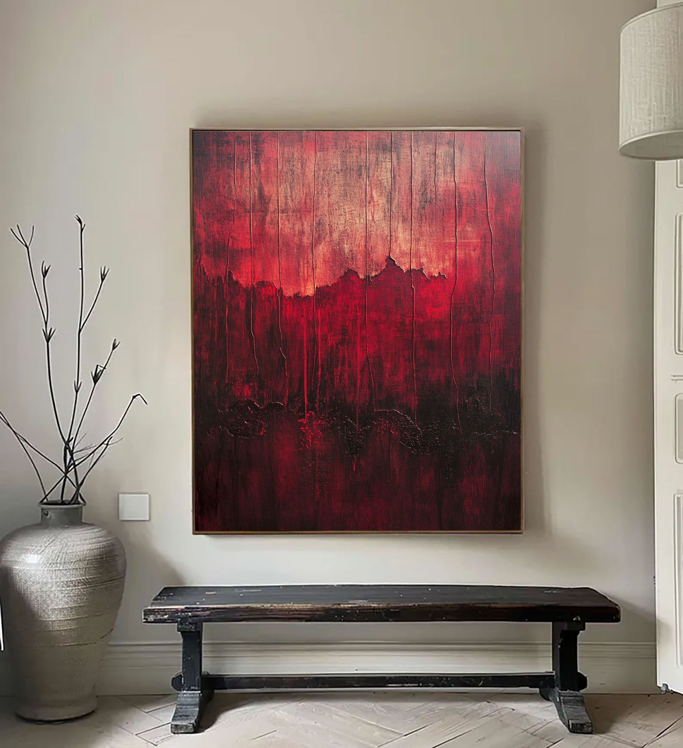 3D-Textured Art | Crimson Lava Cascades