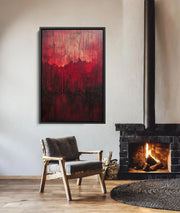 3D-Textured Art | Crimson Lava Cascades