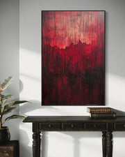 3D-Textured Art | Crimson Lava Cascades