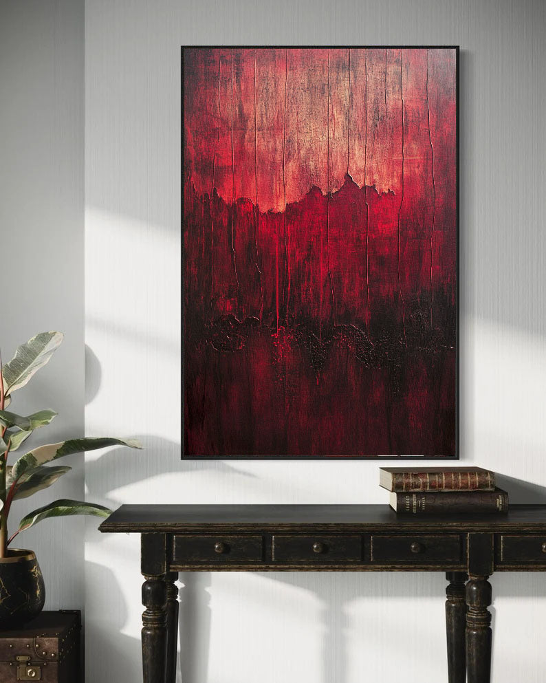 3D-Textured Art | Crimson Lava Cascades