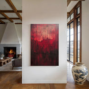 3D-Textured Art | Crimson Lava Cascades