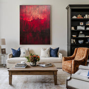 3D-Textured Art | Crimson Lava Cascades