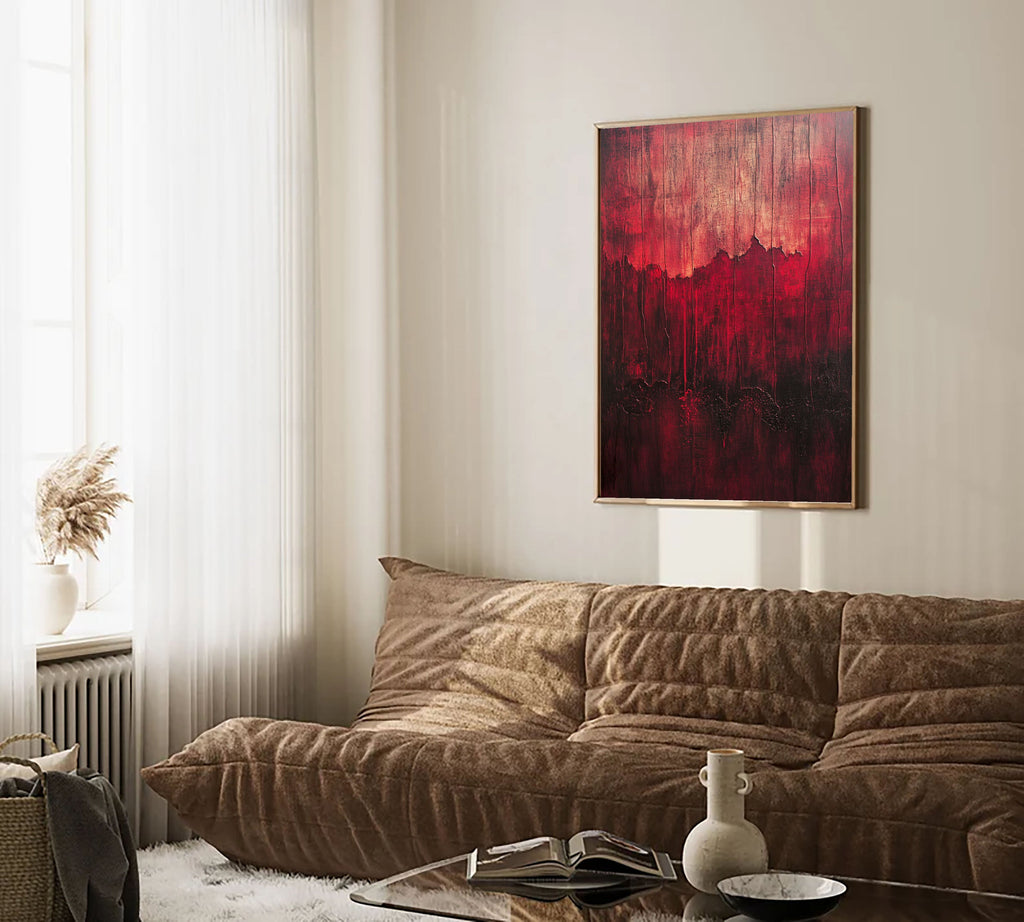 3D-Textured Art | Crimson Lava Cascades