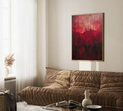3D-Textured Art | Crimson Lava Cascades