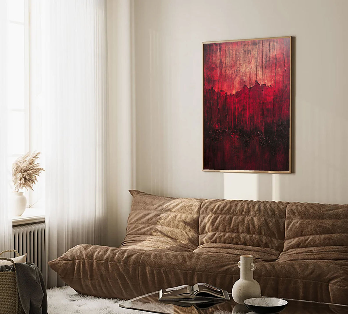 3D-Textured Art | Crimson Lava Cascades