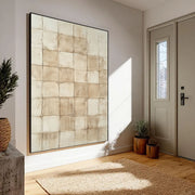 Wabi-Sabi Art | Weathered Linen Grid