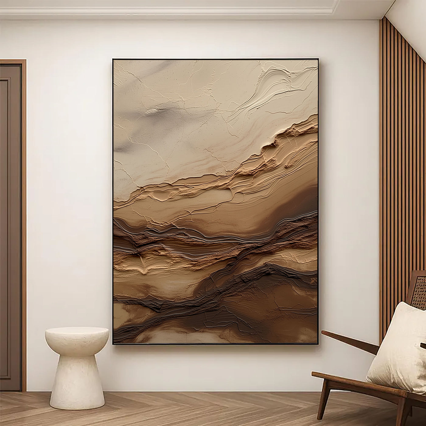 3D-Textured Art | Earthy Strata Flow