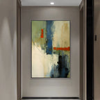 Abstract Art | Blue Orange Linework