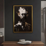 3D-Textured Art | Monochrome Figure Gesture