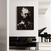 3D-Textured Art | Monochrome Figure Gesture