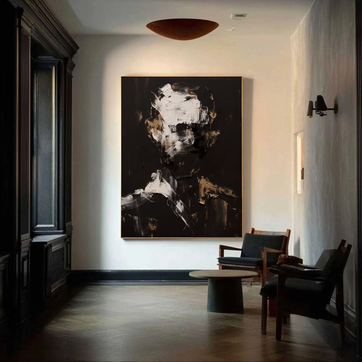 3D-Textured Art | Monochrome Figure Gesture