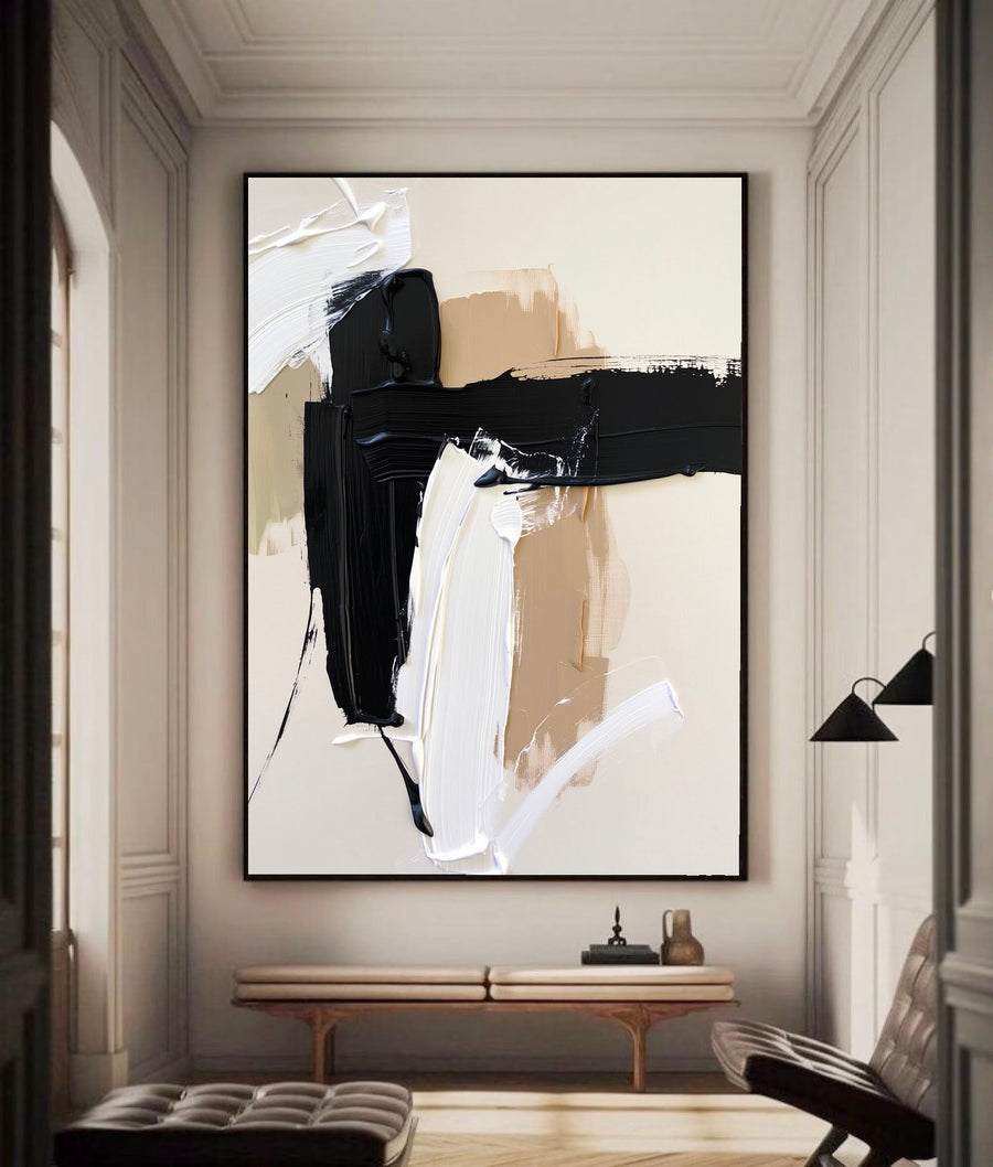 3D-Textured Art | Neutral Brush Flow
