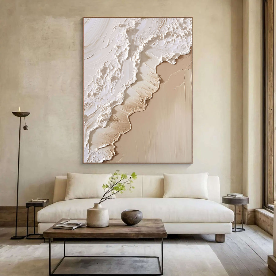 3D-Textured Art | Coastal Foam Relief
