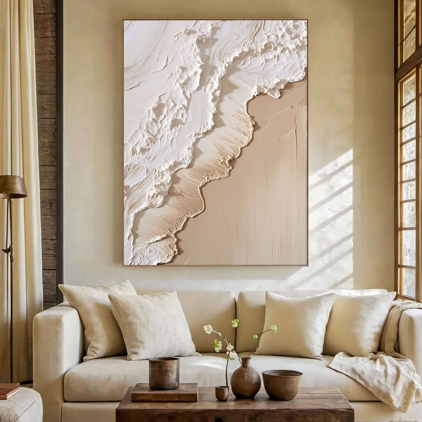 3D-Textured Art | Coastal Foam Relief